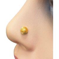 Raina Jewels Women's 22ct Yellow Gold Diamond Cut Swirl Nose Stud/Pin, Tragus & Helix 4.8mm