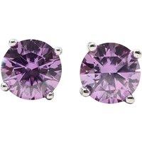 Harfi Women's Alexandrite Moissanite Crystal Sterling Silver Earrings in Purple