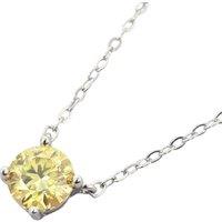 Harfi Women's Citrine Moissanite Crystal Sterling Silver Necklace in Yellow | Size: 18 inches