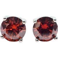 Harfi Women's Garnet Moissanite Crystal Sterling Silver Earrings