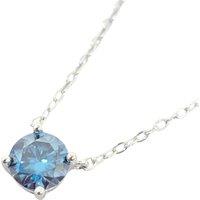 Harfi Women's Sapphire Moissanite Crystal Sterling Silver Necklace in Blue | Size: 18 inches