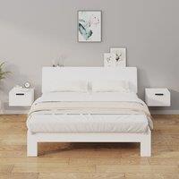 Berkfield Home Wall-mounted Bedside Cabinets 2 pcs White 34x30x20 cm | Size: 34 x 30 x 20 cm