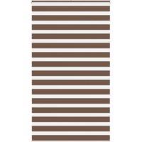 Berkfield Home Zebra Blind Brown 130x200 cm Fabric Width 125.9 cm Polyester