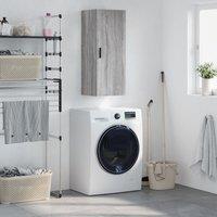 Berkfield Home Wall Mounted Cabinet Grey Sonoma 34.5x34x90 cm