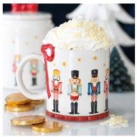 KDMD Nutcracker Print Mug with Bow in White