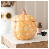 KDMD Groovy Floral Pumpkin Oil Burner in Yellow