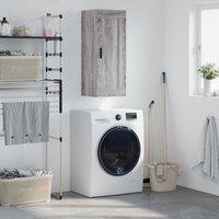 Berkfield Home Wall Mounted Cabinet Grey Sonoma 34.5x34x90 cm Engineered Wood
