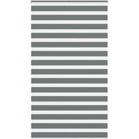 Berkfield Home Zebra Blind Dark Grey 130x200 cm Fabric Width 125.9 cm Polyester