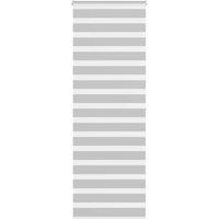 Berkfield Home Zebra Blind Light Grey 70x200 cm Fabric Width 65.9 cm Polyester