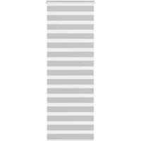 Berkfield Home Zebra Blind Light Grey 75x230 cm Fabric Width 70.9 cm Polyester