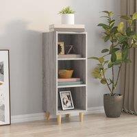 Berkfield Home Sideboard Grey Sonoma 34.5x32.5x90 cm Engineered Wood