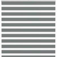 Berkfield Home Zebra Blind Dark Grey 145x150 cm Fabric Width 140.9 cm Polyester