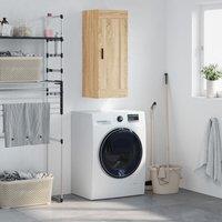 Berkfield Home Wall Mounted Cabinet Sonoma Oak 34.5x34x90 cm Engineered Wood in Brown