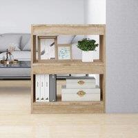 Berkfield Home Book Cabinet/Room Divider Sonoma Oak 60x30x72 cm in Beige | Size: 60 x 30 x 72 cm