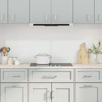 Berkfield Home Kitchen Backsplashes 2 pcs Transparent 80x60 cm Tempered Glass in Black