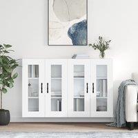 Berkfield Home Wall Mounted Cabinets 2 pcs White Engineered Wood