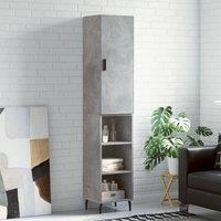 Berkfield Home Highboard Concrete Grey 34.5x34x180 cm Engineered Wood