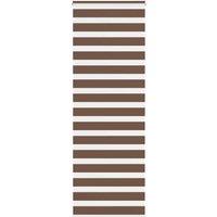 Berkfield Home Zebra Blind Brown 80x200 cm Fabric Width 75.9 cm Polyester