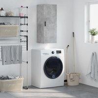 Berkfield Home Wall Mounted Cabinet Concrete Grey 34.5x34x90 cm