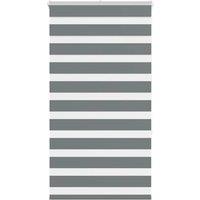 Berkfield Home Zebra Blind Dark Grey 85x150 cm Fabric Width 80.9 cm Polyester