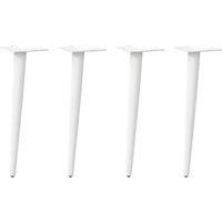 Berkfield Home Coffee Table Legs Conical Shape 4 pcs White 42-43 cm Steel