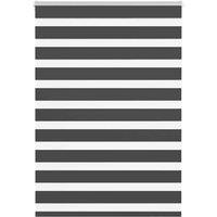 Berkfield Home Zebra Blind Black 100x150 cm Fabric Width 95.9 cm Polyester