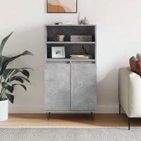 Berkfield Home Highboard Concrete Grey 60x36x110 cm Engineered Wood | Size: 60 x 36 x 110 cm