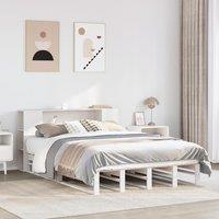 Berkfield Home Bookcase Bed without Mattress White 135x190 cm Double Solid Wood