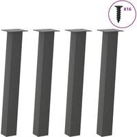 Berkfield Home Coffee Table Legs 4 pcs Anthracite 72 cm Steel in Black