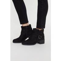 Good For the Sole Women's : Marsha Comfort Low Heel Ankle Boots in Natural Black | Size: 3