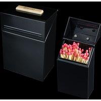 Valiant Fireside Firelighter Pellet & Match Storage Organiser Box Set in Black
