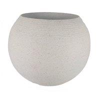 simpa Sphere Globe Shape Plastic Planter in White