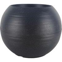 simpa Sphere Globe Shape Plastic Planter in Black