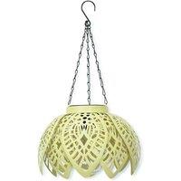 ValueLights Solar Powered Yellow Colour Pop Hanging Lantern Light