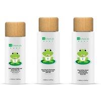 Dr. Botanicals Baby Collection Shampoo & Bath Gel, Body Oil & Milk Kit for Cleansing, Nourishing, Sensitive Skin in White