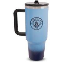 Hy-Pro Officially Licensed Manchester City 40oz/1.18 L Thermal Flask & Handle in Blue | Size: Large