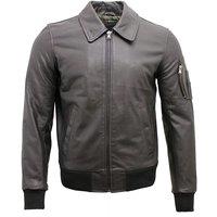 Infinity Leather Men's A2 Cowhide Leather Bomber Jacket-Oslo in Brown | Size: 4XL