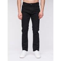 Henleys Craze Men's Comfort Straight-Fit Stretch Denim Jeans in Black | Size: W36 L34