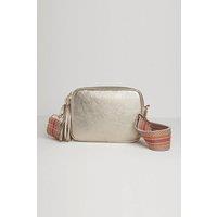 Betsy & Floss Women's 'Verona' Crossbody Tassel Bag With Aztec Strap in Gold