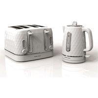 Hamilton Beach Diamond Kettle & Toaster Set White