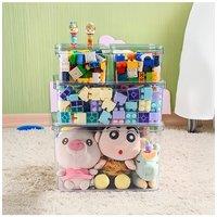 4Pcs Transparent Stackable Storage Box Set
