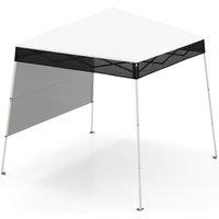 Costway Pop up Canopy Tent Easy Setup Folding Gazebo Shelter w/ 1 Sidewall in White