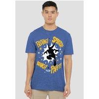Netflix Asterix & Obelix - Asterix Fight Silhouette T-Shirt, Heather Royal in Blue | Size: Medium
