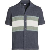 Lands' End Men's Button Front Sweater Polo in Blue | Size: Small