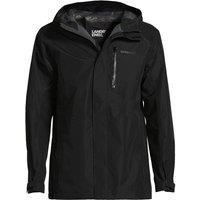 Lands' End Men's Packable Waterproof Rain Jacket in Black | Size: XL