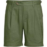 Lands' End Men's Pleated Linen/Cotton Shorts in Pale Green | Size: 38
