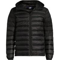 Lands' End Men's Wanderweight Down Ultralight Packable Hooded Jacket in Black | Size: Medium