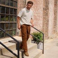 Pull-on Textured Twill Work Trousers