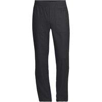 Lands' End Men's Pull-on Textured Twill Work Trousers in Black | Size: 32S