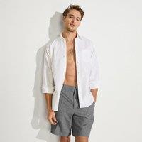 Lands' End Men's Shoreline Swim Shorts - Unlined in Light Grey | Size: Large